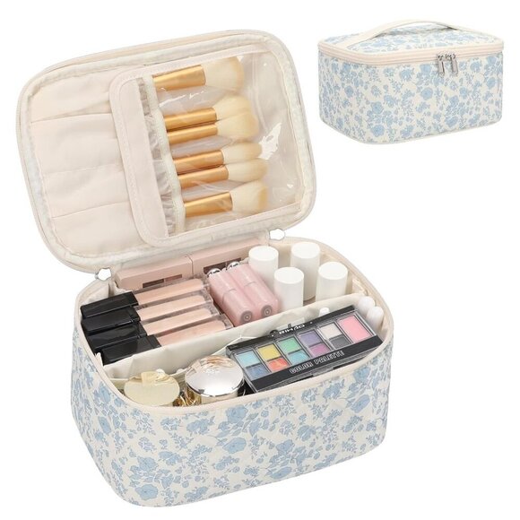 Handbags - Makeup Bag Portable Cosmetic Bag For Women, Large Capacity Travel Makeup Case Or